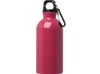 Одностенная бутылка для воды с карабином Oregon, изготовленная из нержавеющей стали, сертифицированной по стандарту RCS, объемом 400 мл - Фуксия