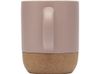 Billie керамическая кружка объемом 300 мл с пробковыми деталями и матовой отделкой, пыльно-розовый