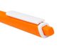 Ручка пластиковая трехгранная шариковая «Lateen», оранжевый/белый