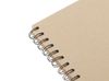 Блокнот на спирали в картонной обложке с переработанной бумагой "Mania", натуральный