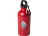 Одностенная бутылка для воды с карабином Oregon, изготовленная из нержавеющей стали, сертифицированной по стандарту RCS, объемом 400 мл - Красный
