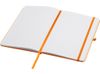 Teak блокнот А5 из переработан. материала в твердой обложке с линован. страницами - Оранжевый