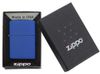 Зажигалка ZIPPO Classic с покрытием Royal Blue Matte, латунь/сталь, синяя, матовая, 38x13x57 мм