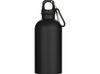 Oregon одностенная бутылка для воды с карабином, изготовленная из нержавеющей стали, сертифицированной по стандарту RCS, объемом 400 мл - Черный