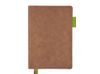 Ежедневник А5 датированный "Boston" 2026, коричневый с салатовым обрезом
