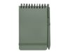 Блокнот Thalaasa формата А6 в твердой обложке из океанического пластика с шариковой ручкой - Зеленый яркий