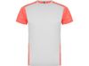 Спортивная футболка "Zolder" мужская, белый/меланжевый неоновый коралловый