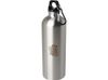 Одностенная бутылка для воды с карабином Oregon, изготовленная из нержавеющей стали, сертифицированной по стандарту RCS, объемом 750 мл - Серебряный