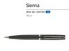 Ручка "Sienna" шариковая  автоматическая, черный металлический корпус, 1.0 мм, синяя
