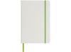 Блокнот Spectrum A5 с белой бумагой и цветной закладкой, белый/лайм