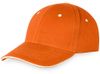 Бейсболка "New Castle" 6-ти панельная, оранжевый/белый