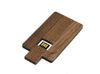 Флешка в виде деревянной карточки с выдвижным механизмом, 32 Гб, коричневый