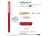 Ручка пластиковая шариковая "Parliament", 0,7 мм, синие чернила, красный/золотистый