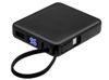 Внешний аккумулятор со встроенным кабелем USB-C «Дэнси», 5000 мАч, черный