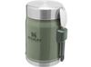Банка для еды объемом 400 мл с ложкой-вилкой Stanley Legendary - Зеленый лесной