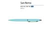 Ручка металлическая шариковая "San Remo", софт-тач, 1.0 мм, голубой