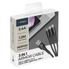 Дата-кабель&nbsp;Armor&nbsp;3&nbsp;в&nbsp;1:&nbsp;micro&nbsp;USB,&nbsp;USB-C,&nbsp;Ligthning,&nbsp;1.2м,&nbsp;черный,&nbsp;Deppa