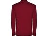 Рубашка поло "Estrella" мужская с длинным рукавом, гранатовый