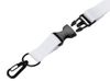 Ланъярд 2 см под сублимацию с карабином и межуровневым замком, черный