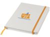 Блокнот Spectrum A5 с белой бумагой и цветной закладкой, белый/оранжевый