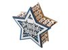 Шкатулка из фанеры в виде звезды "Asteris", сине-серебристый
