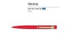 Ручка металлическая шариковая "Verona", софт-тач, 1.0 мм, красный