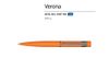 Ручка металлическая шариковая "Verona", софт-тач, 1.0 мм, оранжевый