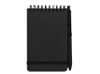 Блокнот Thalaasa формата А6 в твердой обложке из океанического пластика с шариковой ручкой - сплошной черный