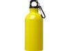 Одностенная бутылка для воды с карабином Oregon, изготовленная из нержавеющей стали, сертифицированной по стандарту RCS, объемом 400 мл - Желтый