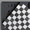 Шахматный комплект TABIA (акриловый камень/ дерево Бук), Дизайнерская (черно-белая с разводами)