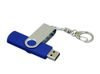 Флешка с  поворотным механизмом, c дополнительным разъемом Micro USB, 32 Гб, синий