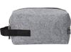 Косметичка из РПЕТ фетра с ручкой "Felt", серый с черным