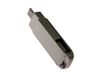 USB-флешка на 16 Гб поворотный механизм 2 в 1, c дополнительным разъемом Type-C с одноцветным металлическим клипом, серый