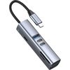 USB-хаб 7 в 1 USB-C - USB-A3.0 + 2хUSB-C + USB-C PD100Вт + HDMI + SD + microSD, серый, Deppa