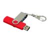 Флешка с  поворотным механизмом, c дополнительным разъемом Micro USB, 32 Гб, красный