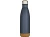 Бутылка для воды Cove из нержавеющей стали с двойными стенками и вакуумной изоляцией, объемом 500 мл, с пробковыми деталями - Hale Blue