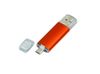 USB-флешка на 32 Гб.c дополнительным разъемом Micro USB, оранжевый