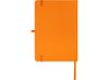 Teak блокнот А5 из переработан. материала в твердой обложке с линован. страницами - Оранжевый
