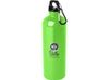 Одностенная бутылка для воды с карабином Oregon, изготовленная из нержавеющей стали, сертифицированной по стандарту RCS, объемом 750 мл - Зеленое яблоко