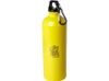 Одностенная бутылка для воды с карабином Oregon, изготовленная из нержавеющей стали, сертифицированной по стандарту RCS, объемом 750 мл - Желтый