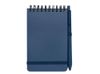 Блокнот Thalaasa формата А6 в твердой обложке из океанического пластика с шариковой ручкой - Синий