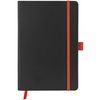 Блокнот "ColorNote Black", твердая обложка A5, 80 листов, черный с оранжевым