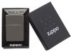 Зажигалка ZIPPO Classic с покрытием Black Ice, латунь/сталь, чёрная, глянцевая, 38x13x57 мм