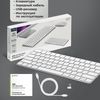 Беспроводная клавиатура Air Keyboard для MAC, Windows, 500 мАч, алюминий, белый, Deppa