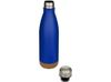 Бутылка для воды Cove из нержавеющей стали с двойными стенками и вакуумной изоляцией, объемом 500 мл, с пробковыми деталями - Ярко-синий