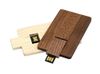 Флешка в виде деревянной карточки с выдвижным механизмом, 8 Гб, натуральный