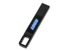 USB 2.0- флешка на 32 Гб c подсветкой логотипа «Hook LED», темно-серый, синяя подсветка