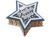 Шкатулка из фанеры в виде звезды "Asteris", сине-серебристый