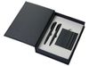 Подарочный набор "Goethe" с блокнотом А5, 2-мя ручками и картхолдером, черный