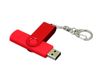 Флешка с поворотным механизмом, c дополнительным разъемом Micro USB, 32 Гб, красный